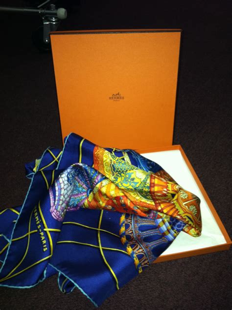 authentic hermes scarf box